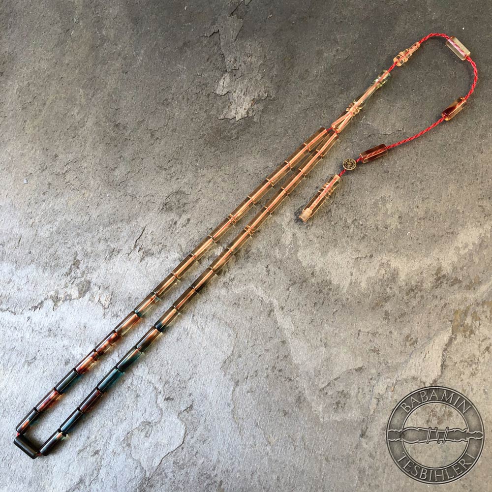 renkli süzme dizim-4x10mm-Ok gibi kesme tesbih
