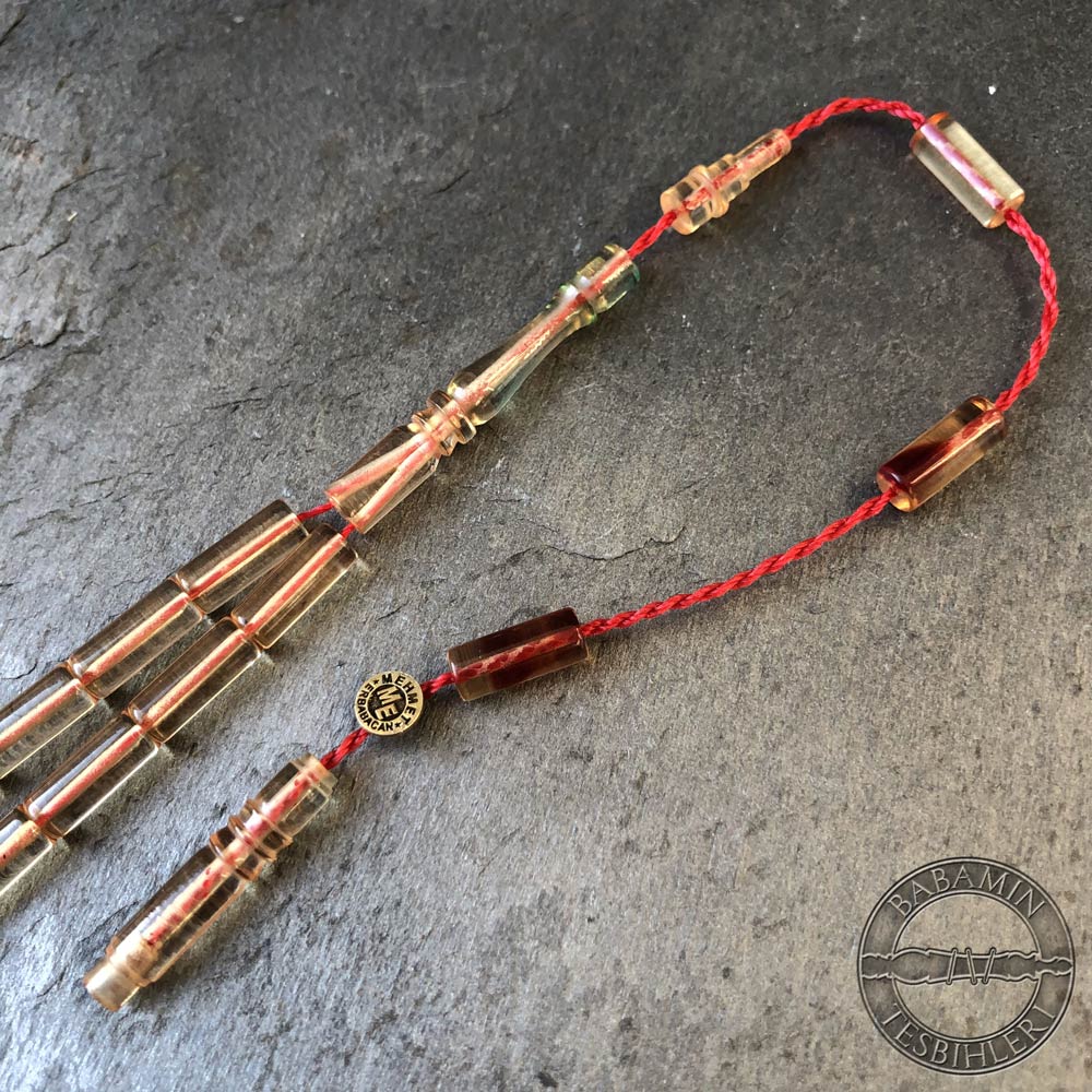 renkli süzme dizim-4x10mm-Ok gibi kesme tesbih