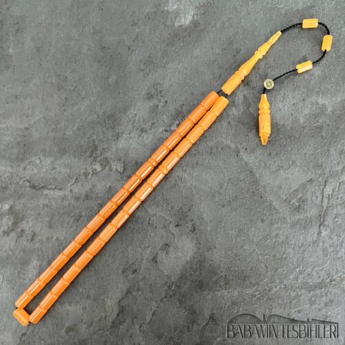 5,5×9,5mm Buğulu Turuncu Kesme Model Tesbih
