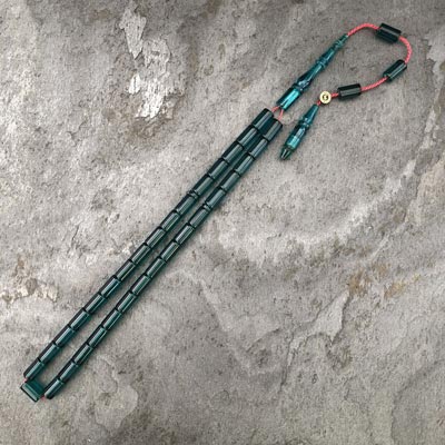 5,5×9,5mm Zümrüt Yeşili Kesme Model Tesbih