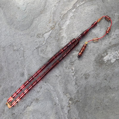 6,5×10,5mm Vişne Rengi Kesme Model Tesbih