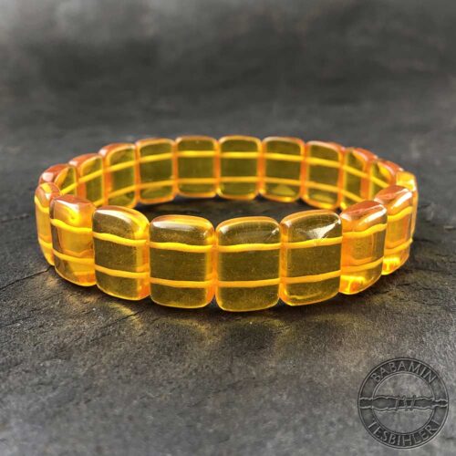 Sıkma Kehribar Şeffaf Sarı Rolex Model Bileklik