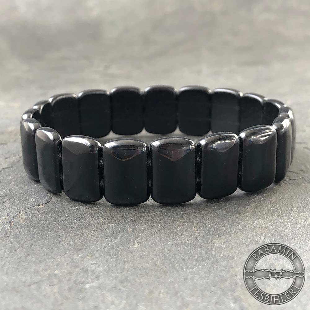 Sıkma Kehribar Siyah Rolex Model Bileklik