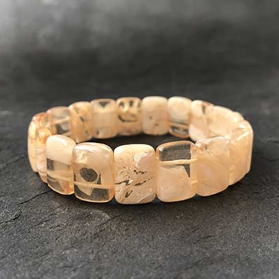 Sıkma Kehribar Şeffaf Beyaz Hareli Rolex Model Bileklik