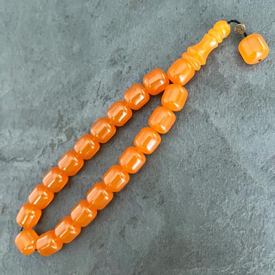 11x13mm Buğulu Turuncu Kapsül Maskot Model Tesbih