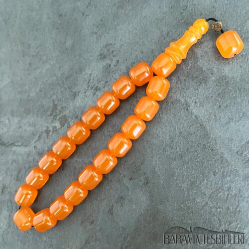 11x13mm Buğulu Turuncu Kapsül Maskot Model Tesbih