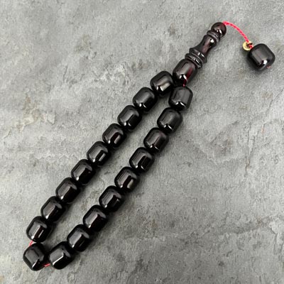 11x13mm Bordo Kapsül Maskot Model Tesbih