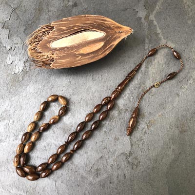 6×10,5mm Süzme Dizim Beyzi Model Sırçalı Kuka Tesbih