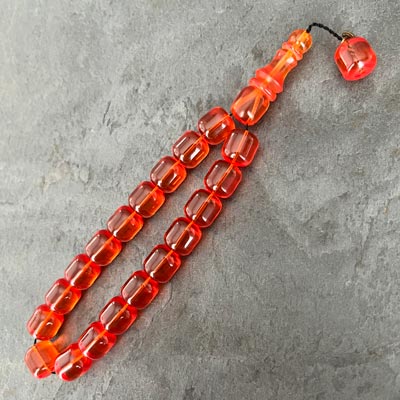 11x13mm Turuncu Zar Rengi Kapsül Maskot Model Tesbih