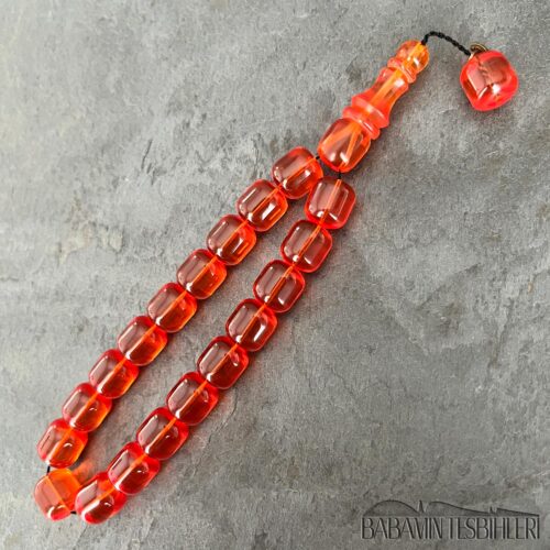 11x13mm Turuncu Zar Rengi Kapsül Maskot Model Tesbih
