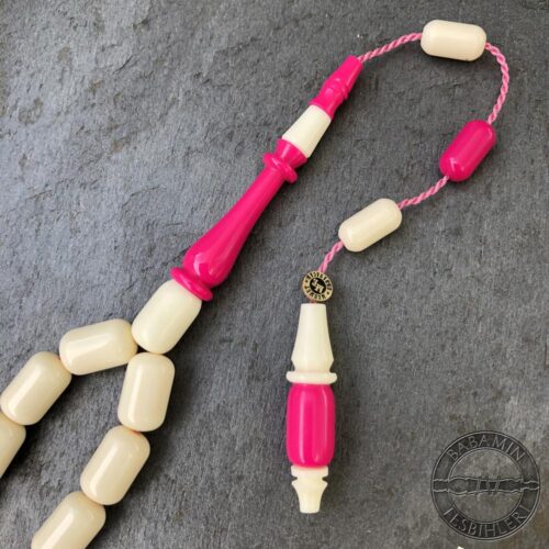 7×11,5mm Pembe Kombinli Belçika Katalin Tesbih