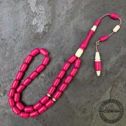 7×11,5mm Kombinli Pembe Bowling Topu Katalin Tesbih