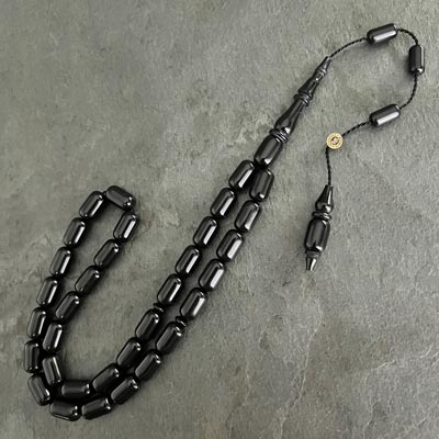 7×11,5mm Siyah Bowling Topu Katalin Tesbih