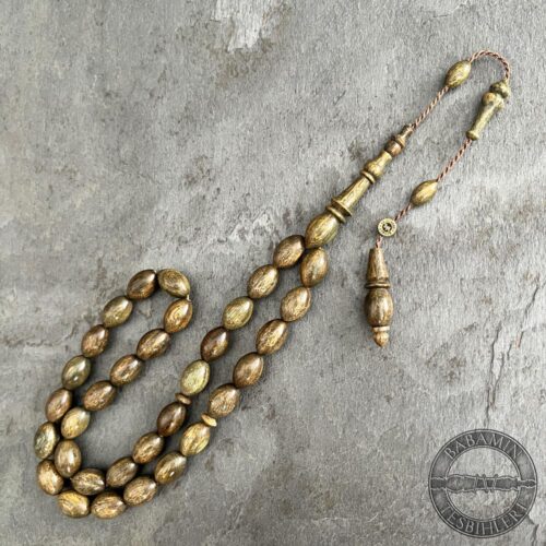 Yeşil Pelesenk Ağacı Tesbih – 8x12mm Beyzi Model