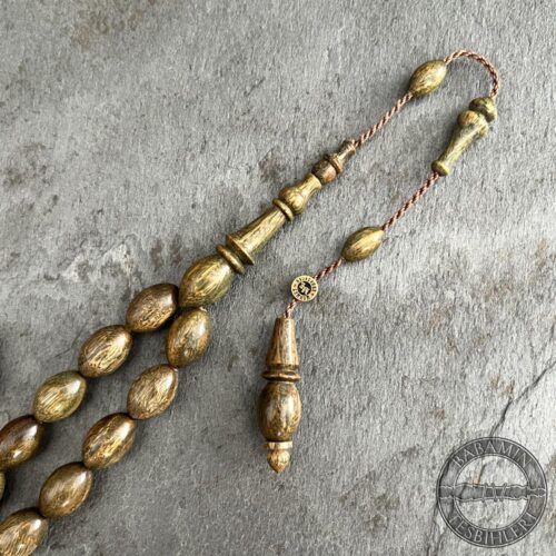 Yeşil Pelesenk Ağacı Tesbih – 8x12mm Beyzi Model