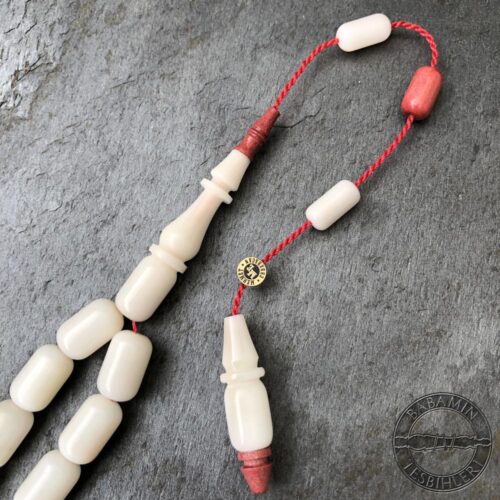 7x11mm Kapsül Model Pembe Fildişi Ağacı Eklemeli Narçıl Tesbih