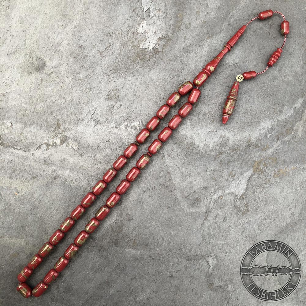 7x11mm bordo yaldızlı arizona katalin tesbih