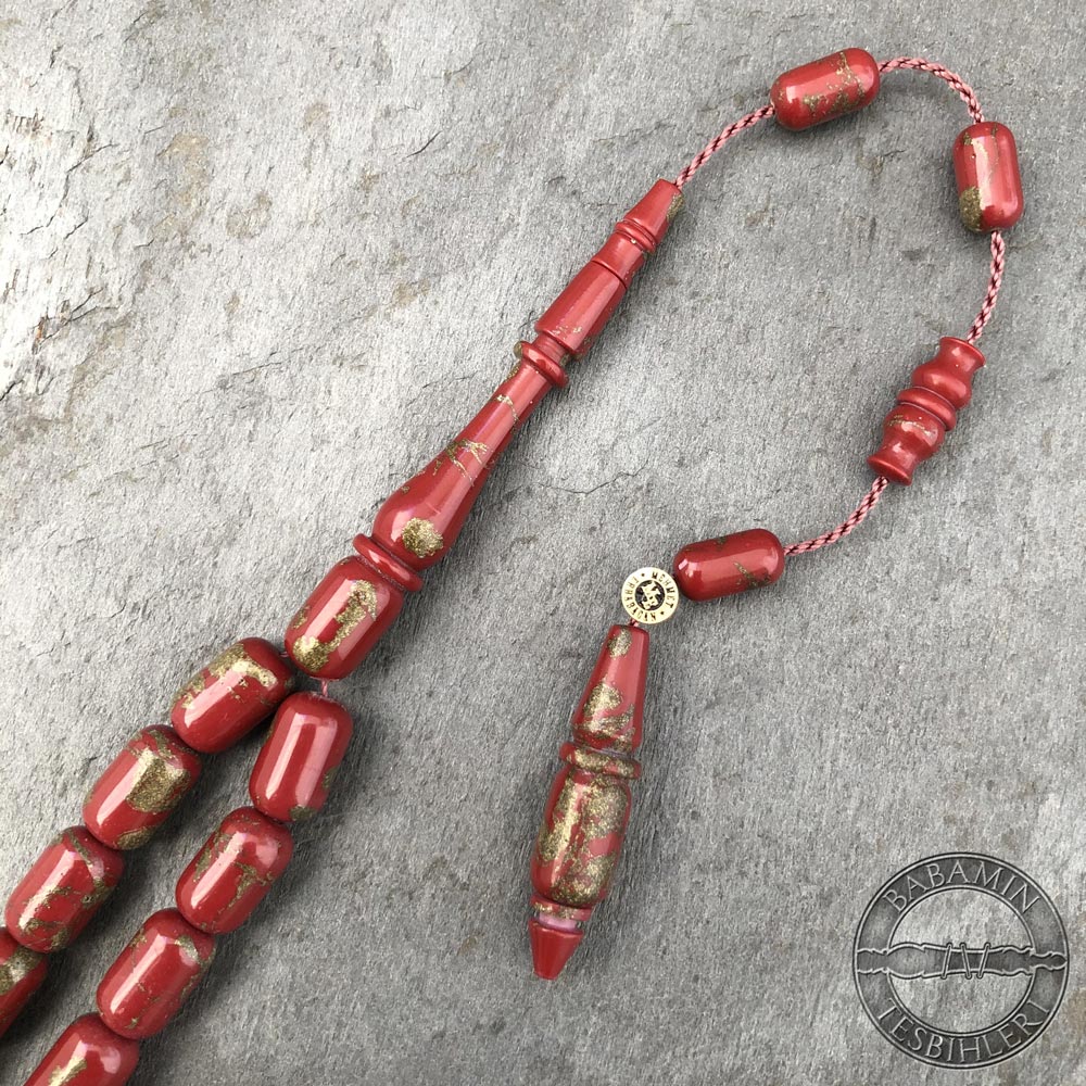 7x11mm bordo yaldızlı arizona katalin tesbih imamesi