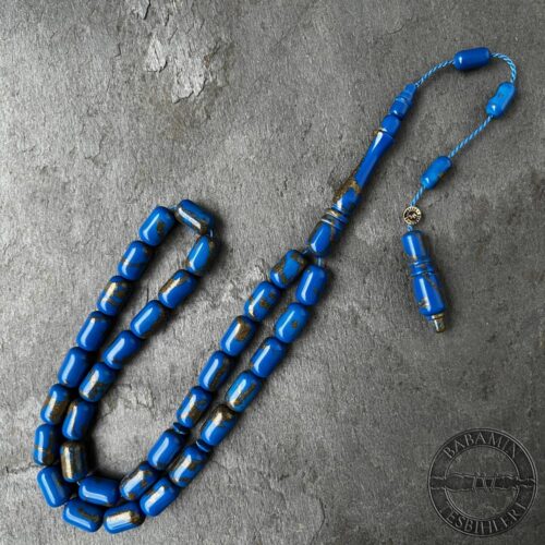 7x11mm Yaldızlı Koyu Mavi Kapsül Model Arizona Katalin Tesbih