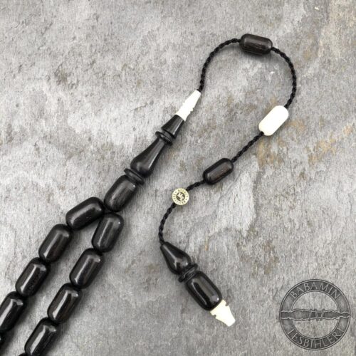 7x11mm Kapsül Model Narçıl Eklemeli Abanoz Ağacı Tesbih