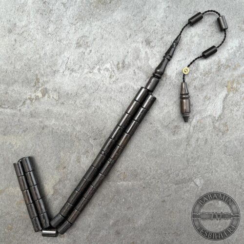 7x11mm Kesme Model Abanoz Ağacı Tesbih