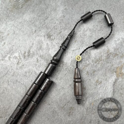 7x11mm Kesme Model Abanoz Ağacı Tesbih