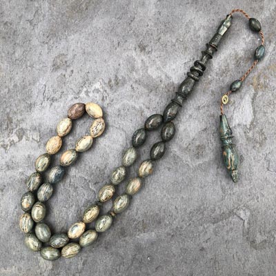 8x12mm Yeşil Stabilize Urlu Meşe Ağacı Tesbih – SA23