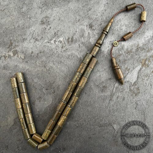 7x11mm Kesme Model Yeşil Pelesenk Ağacı Tesbih