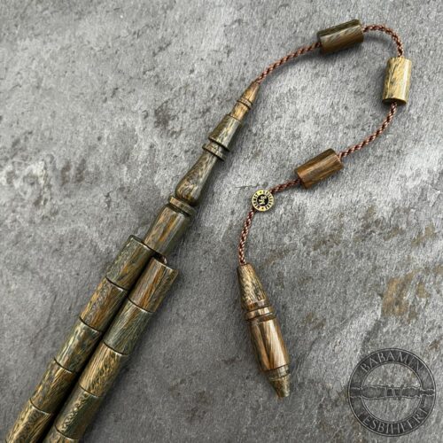 7x11mm Kesme Model Yeşil Pelesenk Ağacı Tesbih