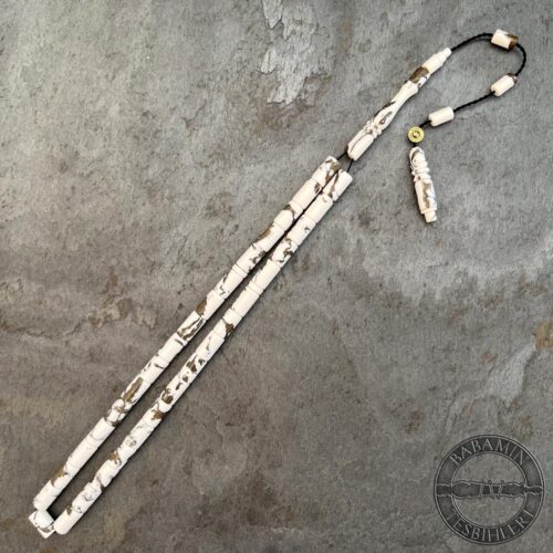 5,5×9,5mm Yaldızlı Beyaz Kesme Model Arizona Katalin Tesbih