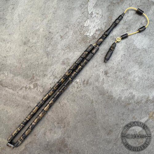 5,5×9,5mm Yaldızlı Siyah Kesme Model Arizona Katalin Tesbih