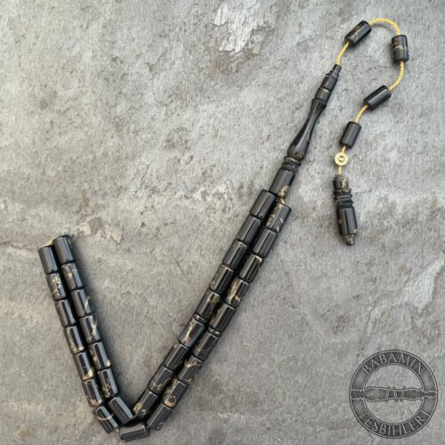 7x11mm Yaldızlı Siyah Kesme Model Arizona Katalin Tesbih
