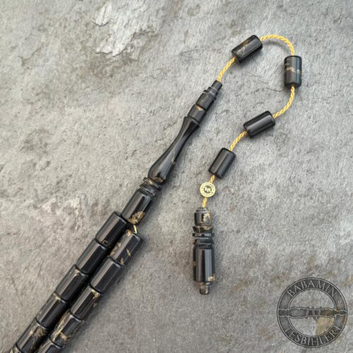 7x11mm Yaldızlı Siyah Kesme Model Arizona Katalin Tesbih
