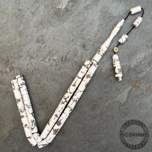 7x11mm Yaldızlı Beyaz Kesme Model Arizona Katalin Tesbih