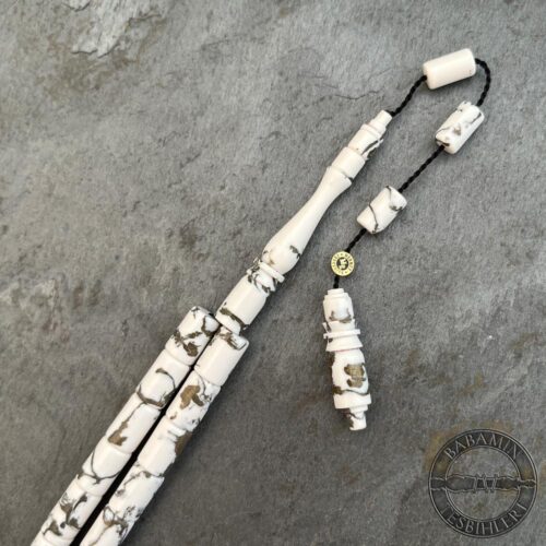 7x11mm Yaldızlı Beyaz Kesme Model Arizona Katalin Tesbih