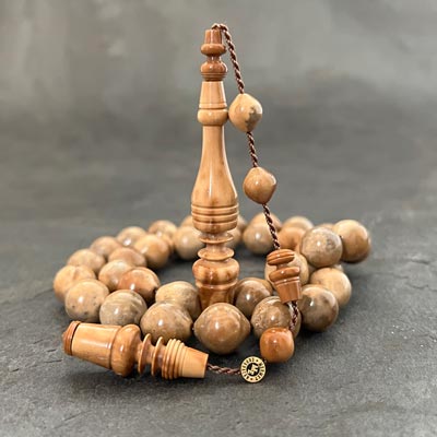 11x12mm Mevlevi Model Açık Renk Kuka Tesbih