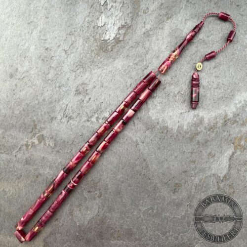 5,5×9,5mm Mor Hareli Kesme Model Tesbih
