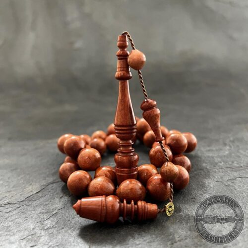 11x12mm Mevlevi Model Kırmızı Demir Ağacı Tesbih