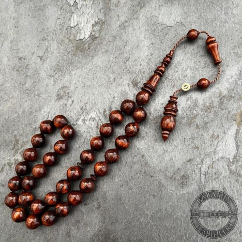 9x10mm Yılan Ağacı Tesbih – Uçlu Küre Model