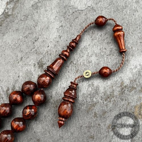 9x10mm Yılan Ağacı Tesbih – Uçlu Küre Model