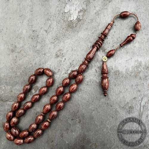 8x12mm Halkalı İmameli Azobe Ağacı Tesbih