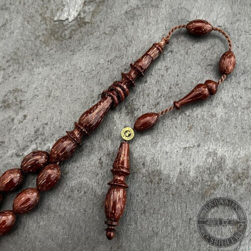 8x12mm Halkalı İmameli Azobe Ağacı Tesbih