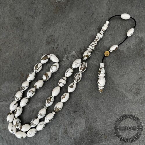 7x11mm Yaldızlı Beyaz Beyzi Model Arizona Katalin Tesbih