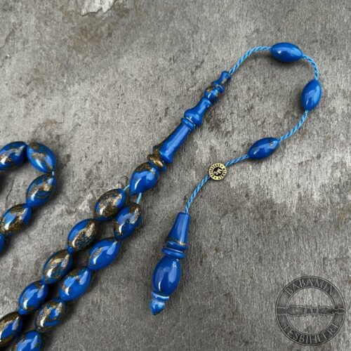 7x11mm Yaldızlı Koyu Mavi Beyzi Model Arizona Katalin Tesbih