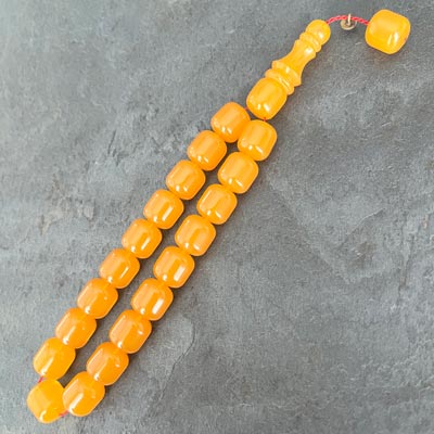 11x13mm Buğulu Sarı Kapsül Maskot Model Tesbih