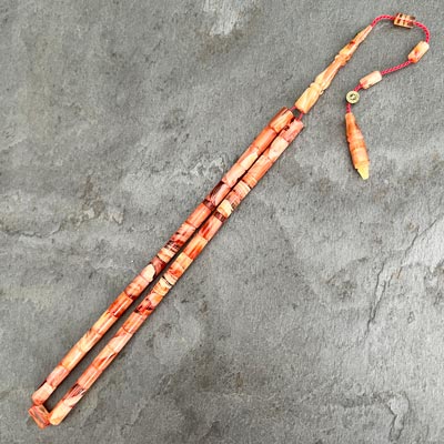 5,5×9,5mm Hareli Zar Rengi Kesme Model Tesbih