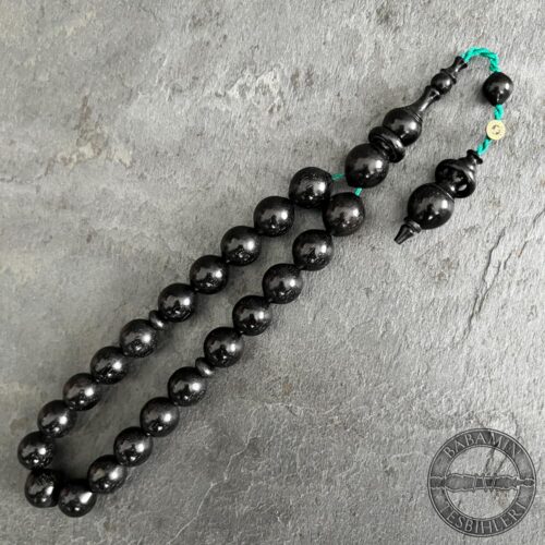 11x12mm Abanoz Ağacı Tesbih – Havşa Delim ve Halka İşçilikli
