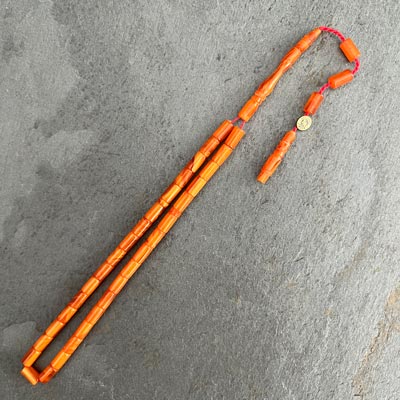 4x7mm Sarı Hareli Küçük Boy Kesme Model Tesbih