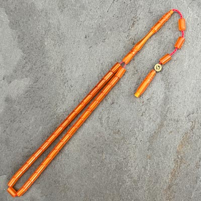 4x7mm Buğulu Sarı Küçük Boy Kesme Model Tesbih
