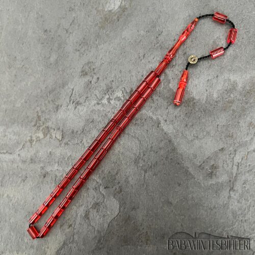4x7mm Turuncu Zar Rengi Küçük Boy Kesme Model Tesbih